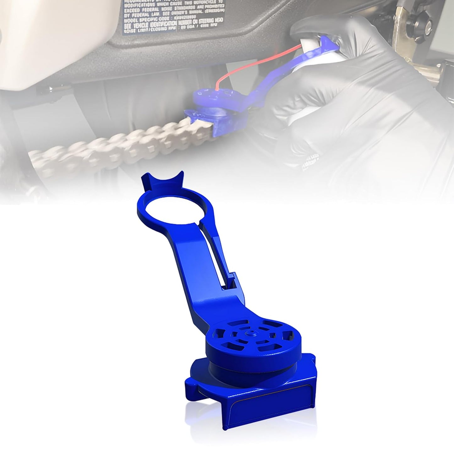 Motorcycle Chain Oiler Spray Attachment for Chains I Universal Chain Lubrication Tool for Bike Maintenance I Fits Any Chain Lube Can I Nozzle Sprayer Dispenser (Blue)