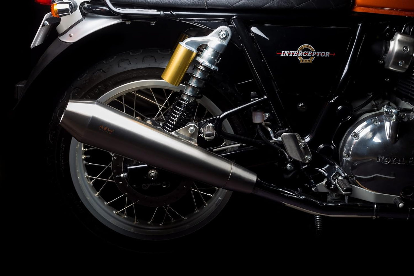 AEW TE 102 | INTERCEPTOR / CONTINENTAL GT 650 MEGAPHONE FOR INTERCEPTOR/GT 650 TE 102 STAINLESS STEEL 304 MIRROR POLISH - With DB Killers