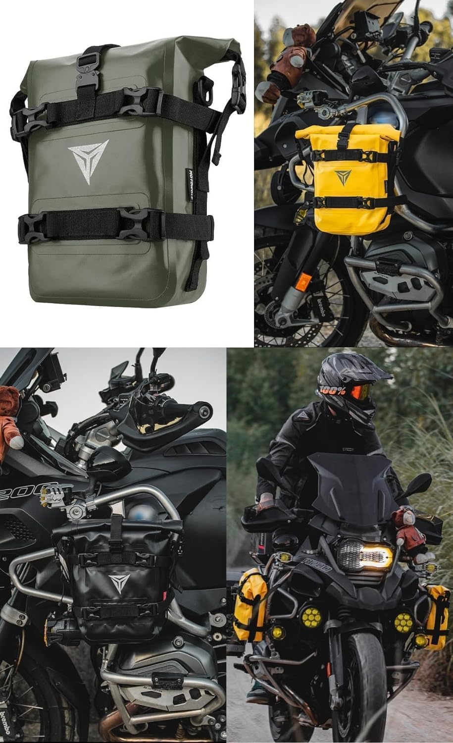 MOTOWOLF Bumper bag Bike Side Bag Crash Guard Bag 8L Dirt Proof Abrasion Resistant Fully Waterproof Quick Disassemble Multifunction