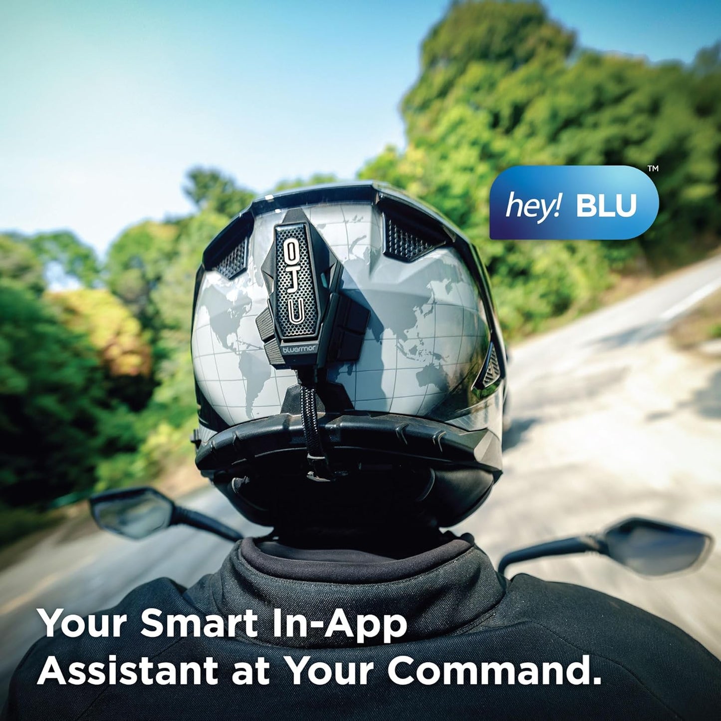 BluArmor C40 RIDEGRID 2.0 Mesh Helmet Intercom – Up to 20 Riders, eRIDEGRID Cloud Channel, AUDIOWEAVE Multi-Stream Audio, Crash Detection SOS, Bluetooth 5.3, IP67