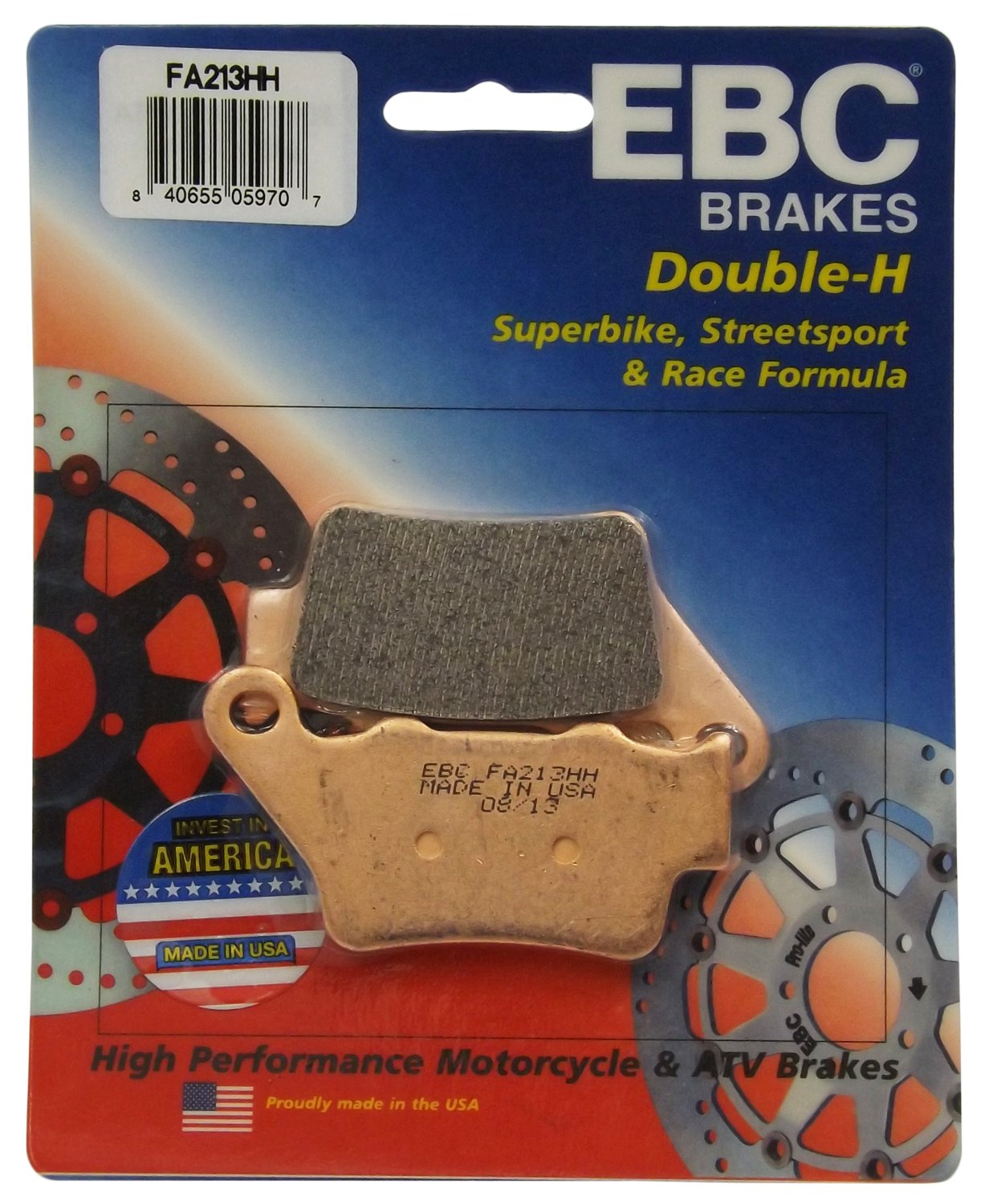 KTM ADVENTURE 250 / 390 ( BS4 - BS6 ) Rear ( Double-H™ Sintered ) Brake Pads  - FA213HH  Fully Sintered - EBC ( PACK OF 1 )