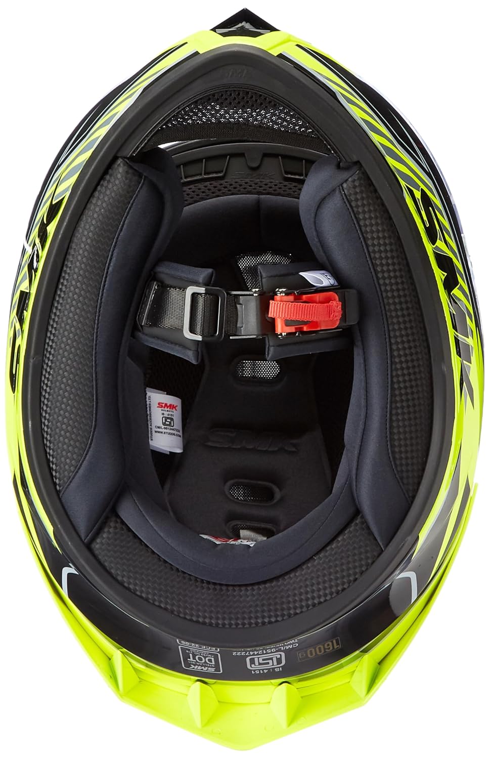 SMK Stellar Adox Helmet – MA426 neon matt black helmet highlight 