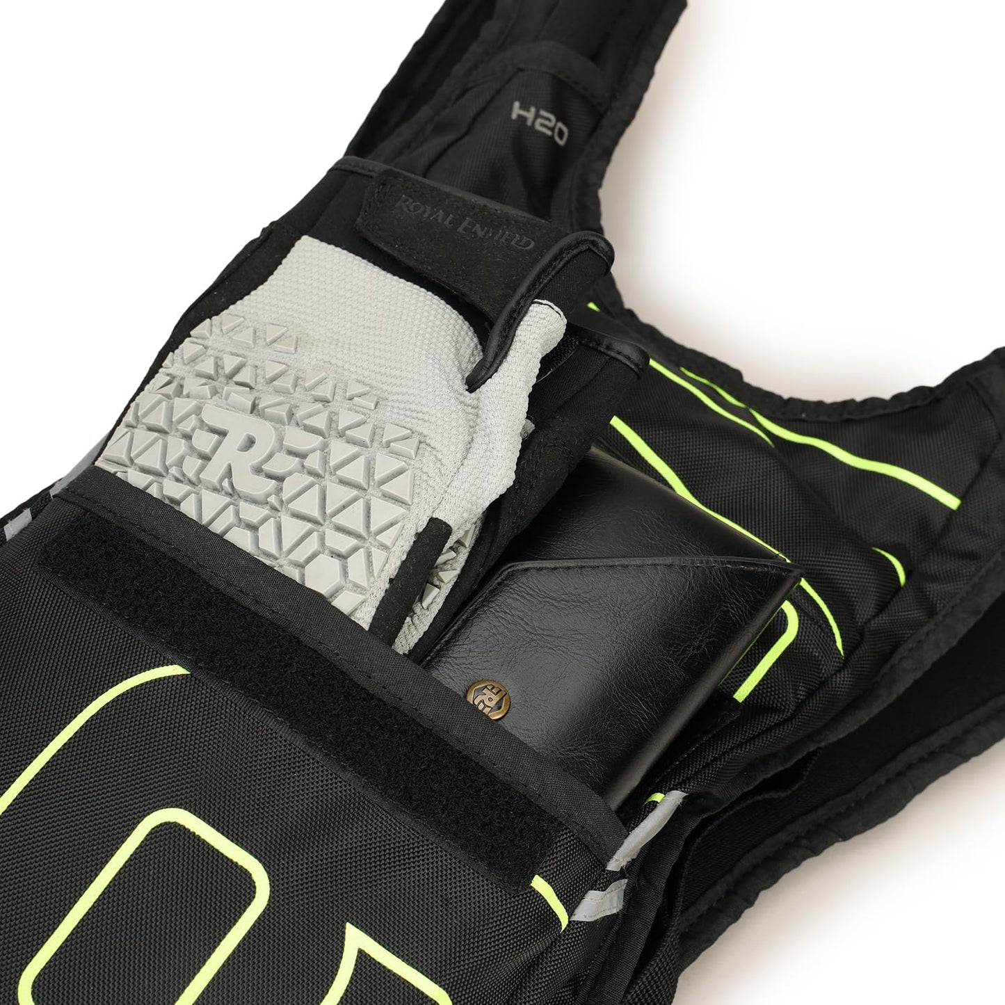 ROYAL ENFIELD WATER TRAIL BACKPACK WITH 2L HYDRATION BLADDER - BLACK