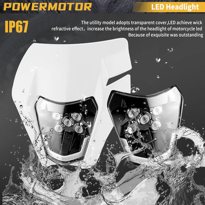 Dirt Bike Headlight,Dirtbike LED Headlights Kit Motorcycle Head Lamp Light Kit Universal for Most Dirt Pit Enduro Bike Motorcycle Headlamp Frontlight for ATV