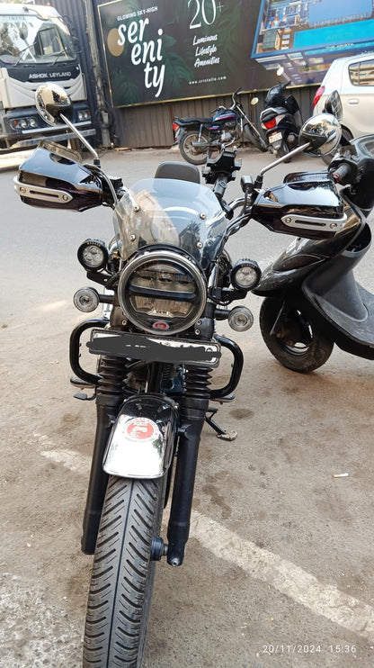 Unbreakable handguard with aluminium braces universal for all motorcycle Black - MOTO GENIUS