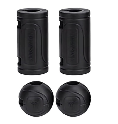 PROTEK COMBO - MOTOWOLF PB1 | 22mm | Universal Bumper Protective Guard | Silicone | with Cable Ties | Anti-Collision Anti-Scratch | Motorcycle Bumper Block - Ball Shape and Cylinder ( PACK OF 4 )