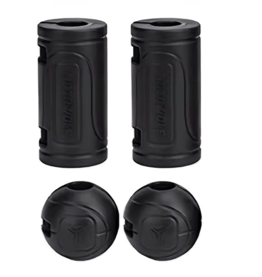 PROTEK COMBO - MOTOWOLF PB1 | 22mm | Universal Bumper Protective Guard | Silicone | with Cable Ties | Anti-Collision Anti-Scratch | Motorcycle Bumper Block - Ball Shape and Cylinder ( PACK OF 4 )