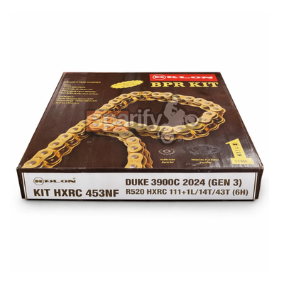 KTM DUKE 390 GEN 3 (2024 onwards) Rolon Brass Chain Sprocket Kit  HXRC 453NF