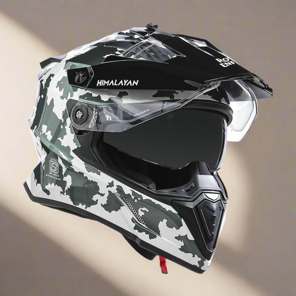 ROYAL ENFIELD OFF ROADING OPTIMUS DUAL SPORT MOTOCROSS HELMET - Kamet ID ABS GI Camo