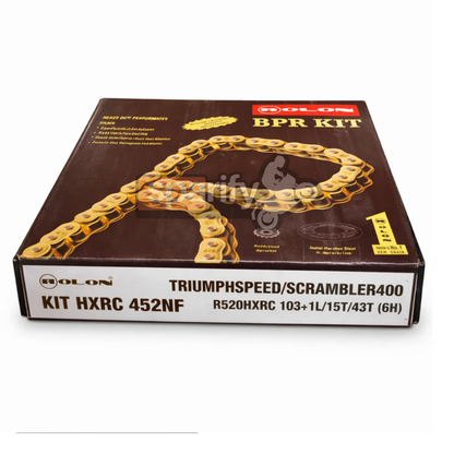 Triumph Speed 400 / Scrambler 400 Brass Chain Sprocket Kit  - KIT HXRC 452NF