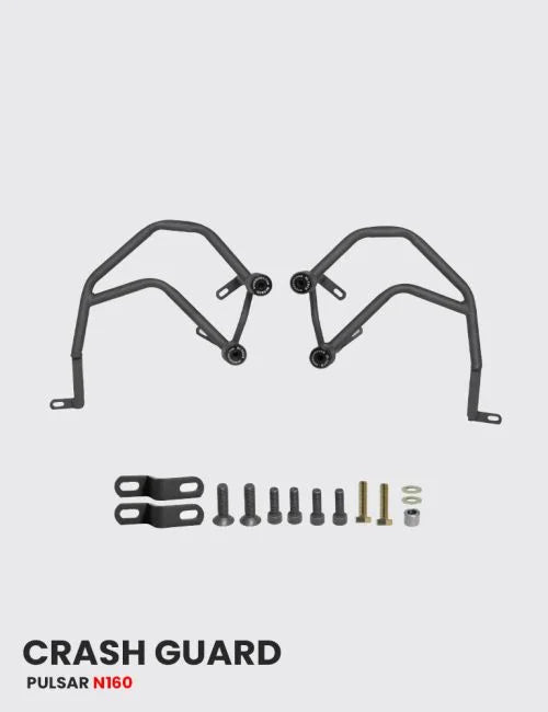 CRASH GUARD WITH 4 METAL SLIDER FOR N 160 - 250 Black matt - SB 696 / Ht Exhaust