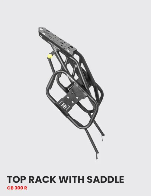 TOP RACK WITH SADDLE STAY FOR CB 300 R BLACK MATT – SB 759 / HT EXHAUST