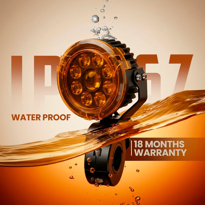DK90S PRO HIGH POWER SPOTLIGHT | 170W |  Ultra Wide Driving Fog Lights | White/Yellow | with wiring harness and Intelligent wireless button switch | 1 year warranty | LGP