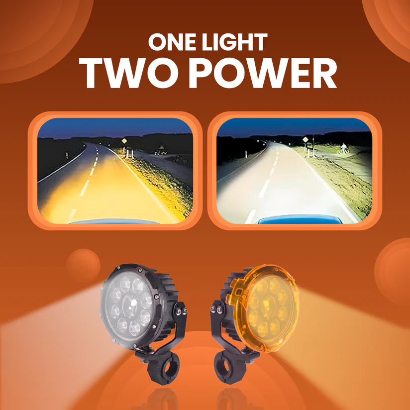 DK90S PRO HIGH POWER SPOTLIGHT | 170W |  Ultra Wide Driving Fog Lights | White/Yellow | with wiring harness and Intelligent wireless button switch | 1 year warranty | LGP