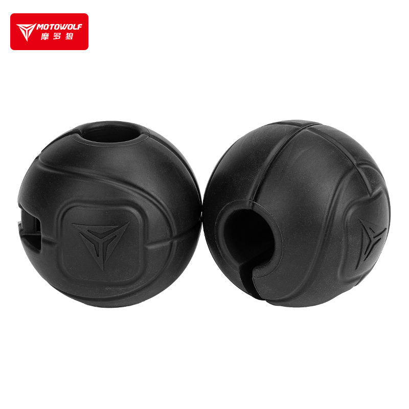 PROTEK COMBO - MOTOWOLF PB1 | 22mm | Universal Bumper Protective Guard | Silicone | with Cable Ties | Anti-Collision Anti-Scratch | Motorcycle Bumper Block - Ball Shape and Cylinder ( PACK OF 4 )