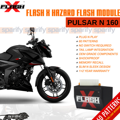 Bajaj pulsar N160 FlashX Hazard Flash Module, Blinker/Flasher - 60 patterns
