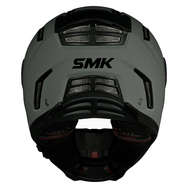 SMK AGNAR | UNICOLOR | SOLID GLOSS NARDO GREY | GL600 |MODERN RETRO FULL FACE HELMET