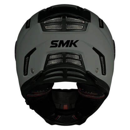 SMK AGNAR | UNICOLOR | SOLID GLOSS NARDO GREY | GL600 |MODERN RETRO FULL FACE HELMET
