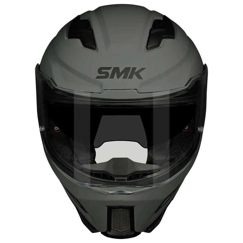 SMK AGNAR | UNICOLOR | SOLID GLOSS NARDO GREY | GL600 |MODERN RETRO FULL FACE HELMET