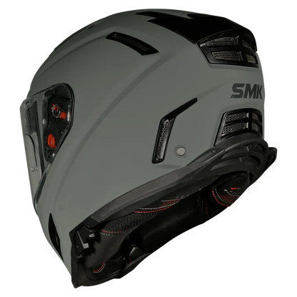 SMK AGNAR | UNICOLOR | SOLID GLOSS NARDO GREY | GL600 |MODERN RETRO FULL FACE HELMET