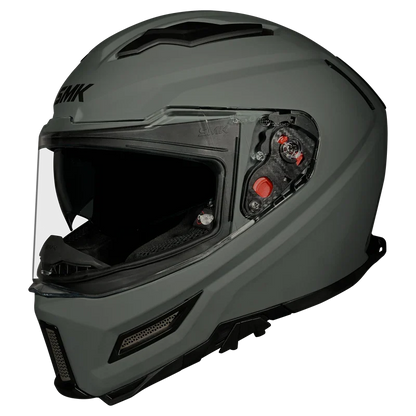 SMK AGNAR | UNICOLOR | SOLID GLOSS NARDO GREY | GL600 |MODERN RETRO FULL FACE HELMET