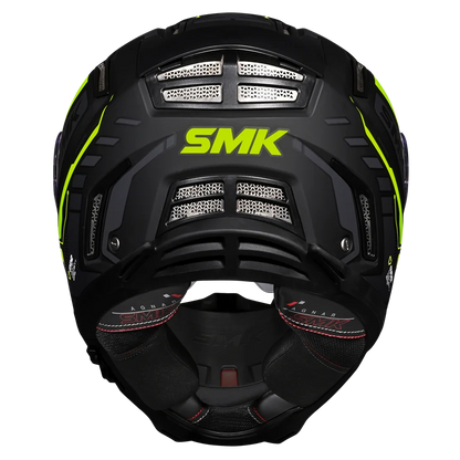 SMK Agnar Tektron Gloss Black Grey Yellow (GL264) Helmet