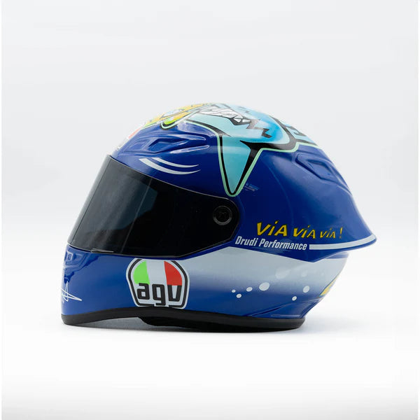 agv helmet harga AGV Sharky Blue drudi performance Scale model miniature helmet – SPARIFY