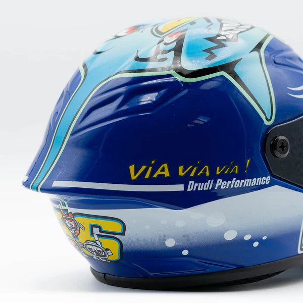 agv drudi performance helmet AGV Sharky Blue drudi performance Scale model miniature helmet – SPARIFY