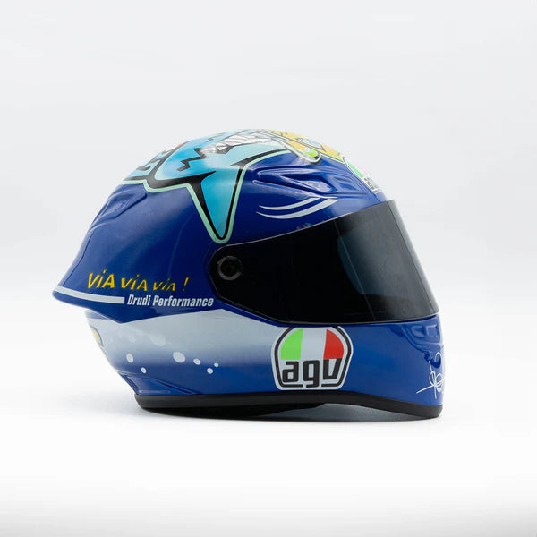 AGV Sharky Blue drudi performance Scale model miniature helmet – SPARIFY