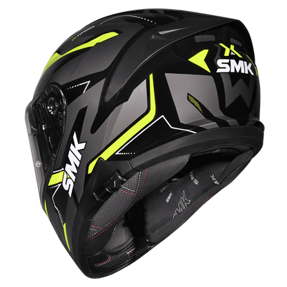 SMK Typhoon Azonix Gloss Black Grey Yellow (GL264) Helmet SMK