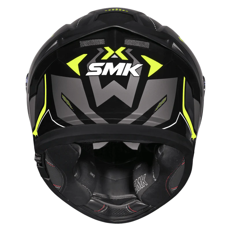 SMK Typhoon Azonix Gloss Black Grey Yellow (GL264) Helmet SMK