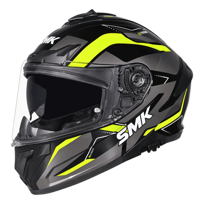 SMK Typhoon Azonix Gloss Black Grey Yellow (GL264) Helmet SMK