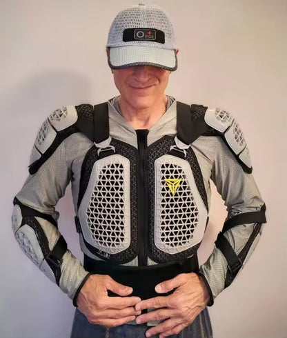 Motowolf Waterproof Mesh Body Protector | CE Level 2 Certified | Four Season | PG1 | Motorcycle Jackets | Anti Fall | Off-road Riding Body Armor - GREY