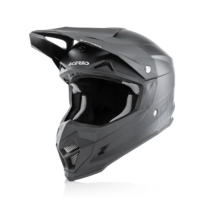 Acerbis Profile 4 Off-Road Riding Helmet: Adjustable Sunpeak | DualFlow Ventilation | Hypoallergenic Lining | ECE/ISI/DOT Certified - GLOSS BLACK
