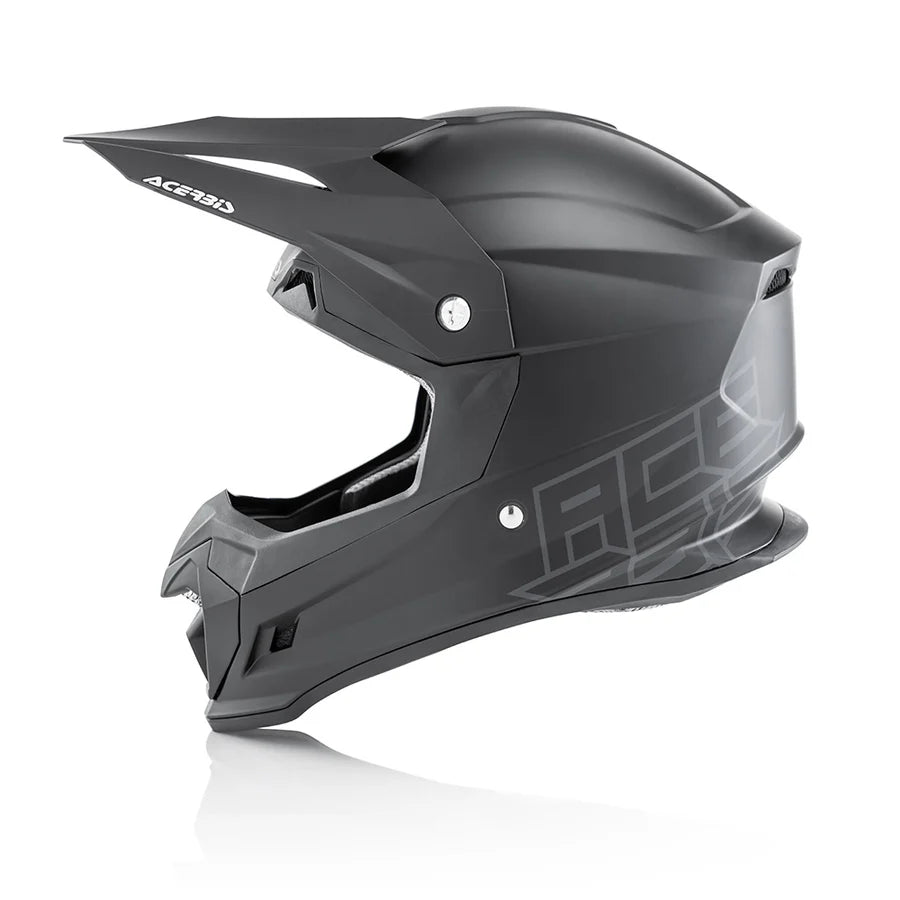 Acerbis Profile 4 Off-Road Riding Helmet: Adjustable Sunpeak | DualFlow Ventilation | Hypoallergenic Lining | ECE/ISI/DOT Certified - GLOSS BLACK