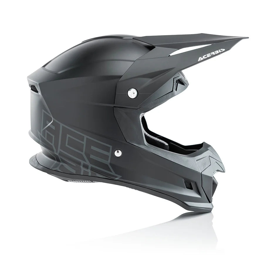 Acerbis Profile 4 Off-Road Riding Helmet: Adjustable Sunpeak | DualFlow Ventilation | Hypoallergenic Lining | ECE/ISI/DOT Certified - GLOSS BLACK