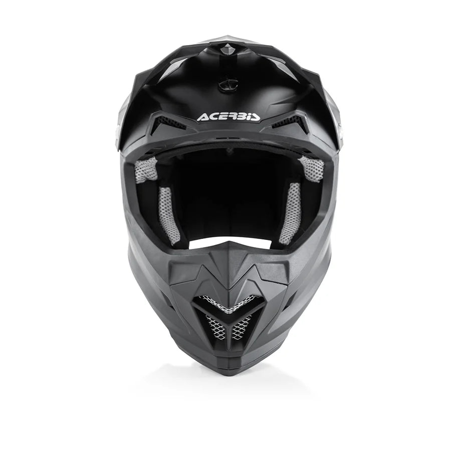 Acerbis Profile 4 Off-Road Riding Helmet: Adjustable Sunpeak | DualFlow Ventilation | Hypoallergenic Lining | ECE/ISI/DOT Certified - GLOSS BLACK