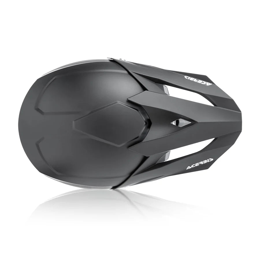 Acerbis Profile 4 Off-Road Riding Helmet: Adjustable Sunpeak | DualFlow Ventilation | Hypoallergenic Lining | ECE/ISI/DOT Certified - GLOSS BLACK