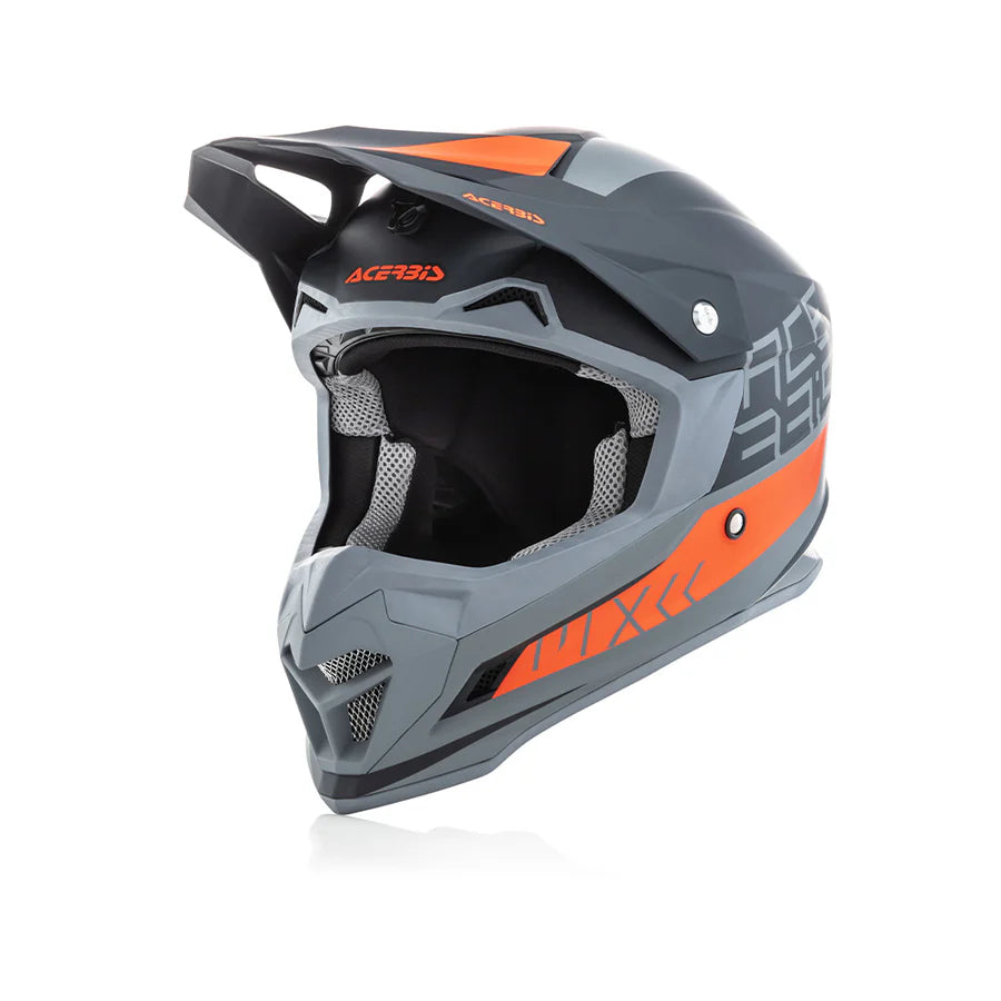 Acerbis Profile 4 Off-Road Riding Helmet: Adjustable Sunpeak | DualFlow Ventilation | Hypoallergenic Lining | ECE/ISI/DOT Certified - Black Orange
