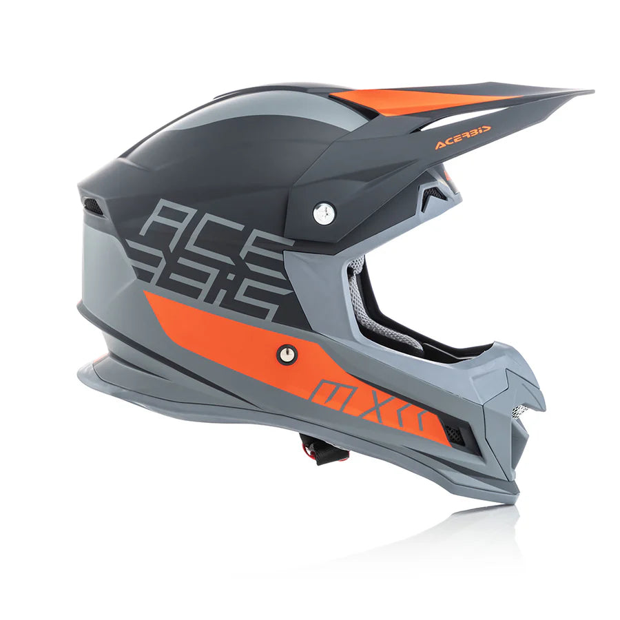 Acerbis Profile 4 Off-Road Riding Helmet: Adjustable Sunpeak | DualFlow Ventilation | Hypoallergenic Lining | ECE/ISI/DOT Certified - Black Orange