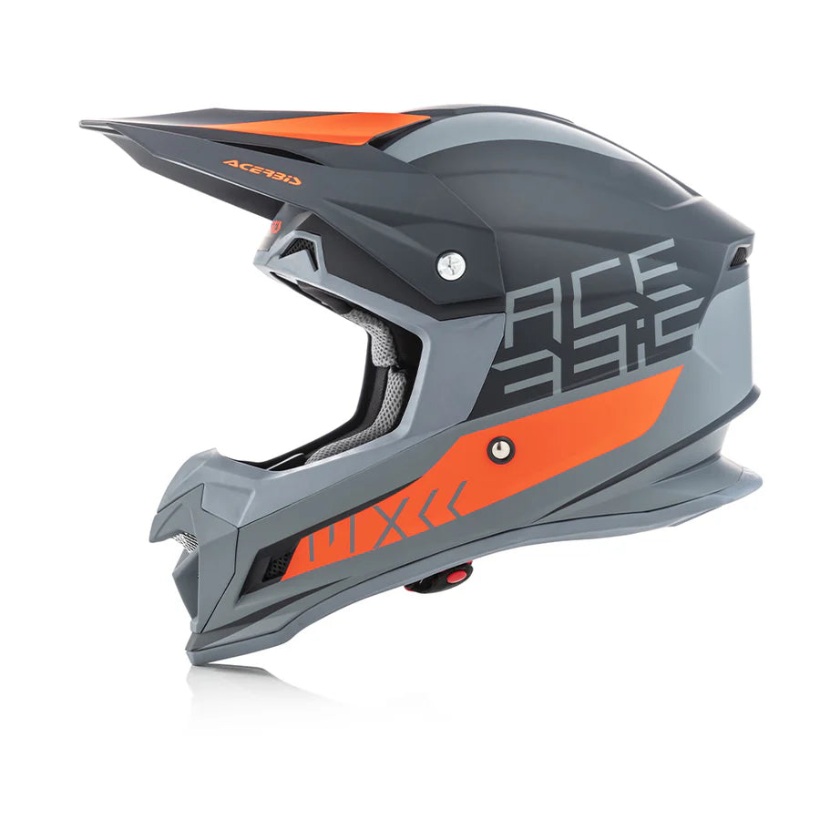 Acerbis Profile 4 Off-Road Riding Helmet: Adjustable Sunpeak | DualFlow Ventilation | Hypoallergenic Lining | ECE/ISI/DOT Certified - Black Orange