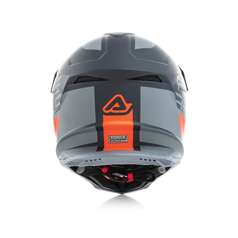 Acerbis Profile 4 Off-Road Riding Helmet: Adjustable Sunpeak | DualFlow Ventilation | Hypoallergenic Lining | ECE/ISI/DOT Certified - Black Orange
