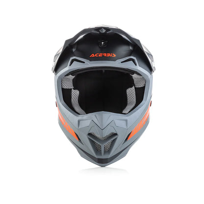Acerbis Profile 4 Off-Road Riding Helmet: Adjustable Sunpeak | DualFlow Ventilation | Hypoallergenic Lining | ECE/ISI/DOT Certified - Black Orange
