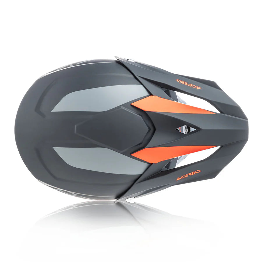 Acerbis Profile 4 Off-Road Riding Helmet: Adjustable Sunpeak | DualFlow Ventilation | Hypoallergenic Lining | ECE/ISI/DOT Certified - Black Orange
