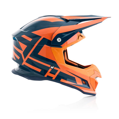 Acerbis Profile 4 Off-Road Riding Helmet: Adjustable Sunpeak | DualFlow Ventilation | Hypoallergenic Lining | ECE/ISI/DOT Certified - Blue Orange