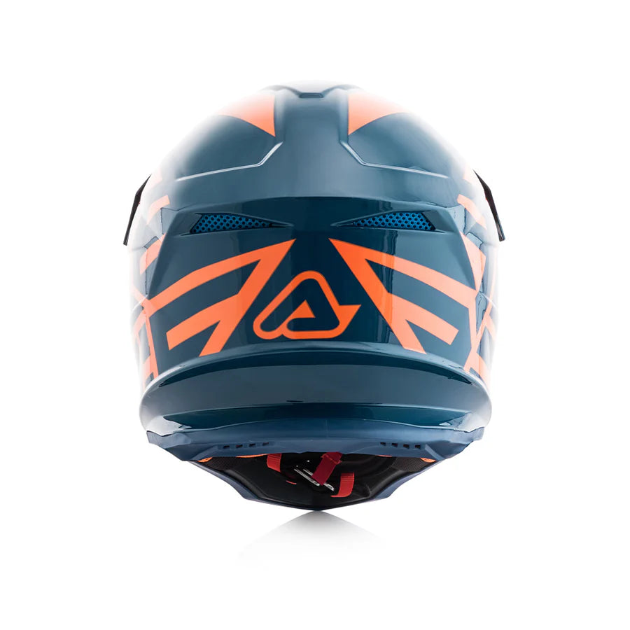 Acerbis Profile 4 Off-Road Riding Helmet: Adjustable Sunpeak | DualFlow Ventilation | Hypoallergenic Lining | ECE/ISI/DOT Certified - Blue Orange