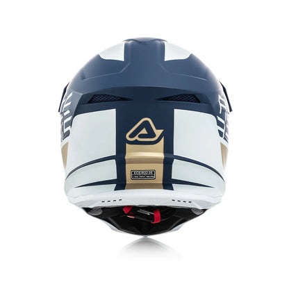 Acerbis Profile 4 Off-Road Riding Helmet: Adjustable Sunpeak | DualFlow Ventilation | Hypoallergenic Lining | ECE/ISI/DOT Certified - White Blue