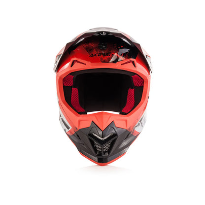 Acerbis Profile 4 Off-Road Riding Helmet: Adjustable Sunpeak | DualFlow Ventilation | Hypoallergenic Lining | ECE/ISI/DOT Certified - White Red