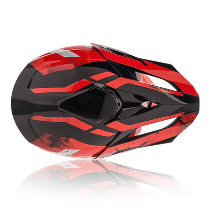 Acerbis Profile 4 Off-Road Riding Helmet: Adjustable Sunpeak | DualFlow Ventilation | Hypoallergenic Lining | ECE/ISI/DOT Certified - White Red