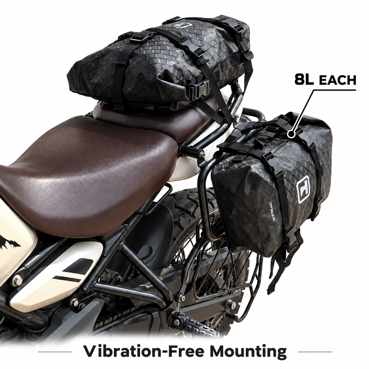TAANC Terra 24L Waterproof Modular Motorcycle Luggage Combo ( PACK OF 3 )
